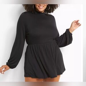 Lane Bryant Mock-Neck Babydoll Swing Top size 38/40